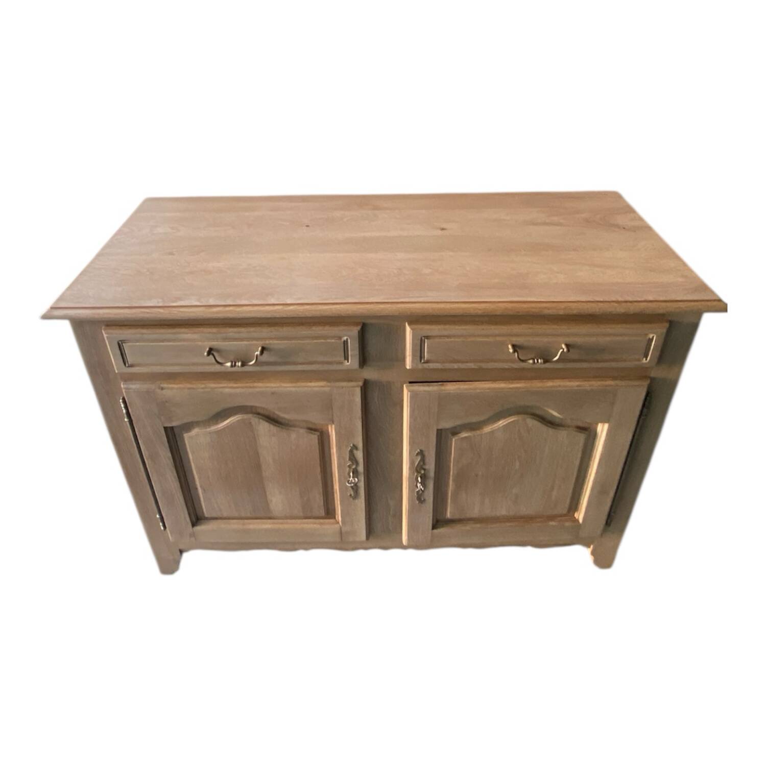 Rustic solid oak sideboard - raw golden honey wood