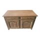 Rustic solid oak sideboard - raw golden honey wood