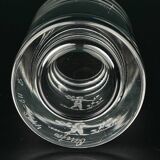 Orrefors engraved crystal bud vase, Sweden, 1950s-1960s