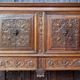 Renaissance oak carved buffet cabinet