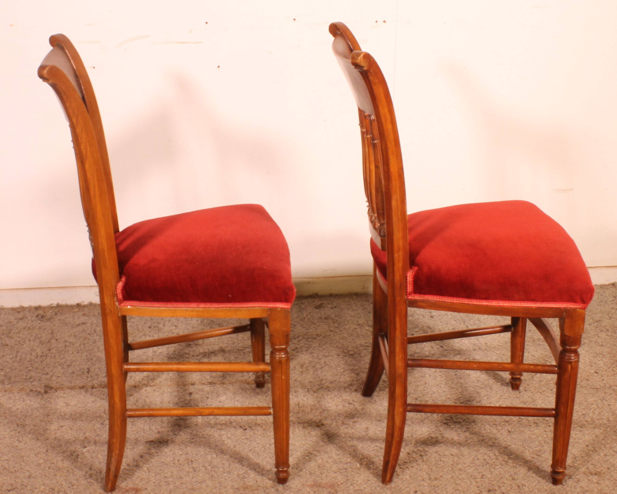 Set of 4 Directoire period chairs.