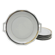 6 dessert plates and the serving dish, Philippon & Bruchet.