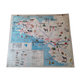 Carte pédagogique Bretagne et Vendée Pays de la Loire Châteaux de la Loire