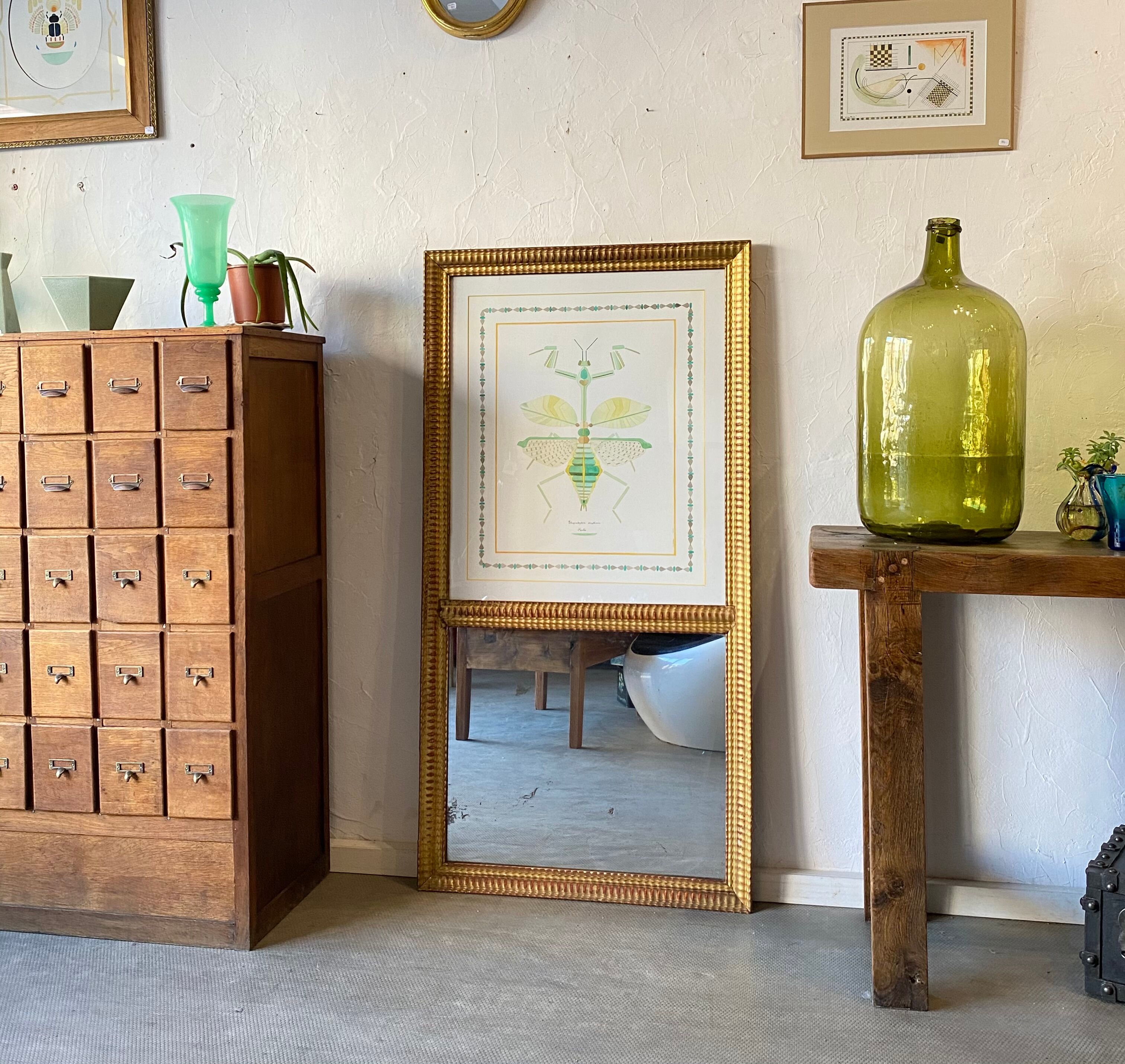 Trumeau old gilded mirror