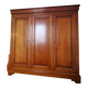 Louis Philippe style solid cherry 3-door wardrobe