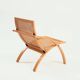 Gijs Bakker folding lounge chair rattan webbing for Castelijn, 1970s