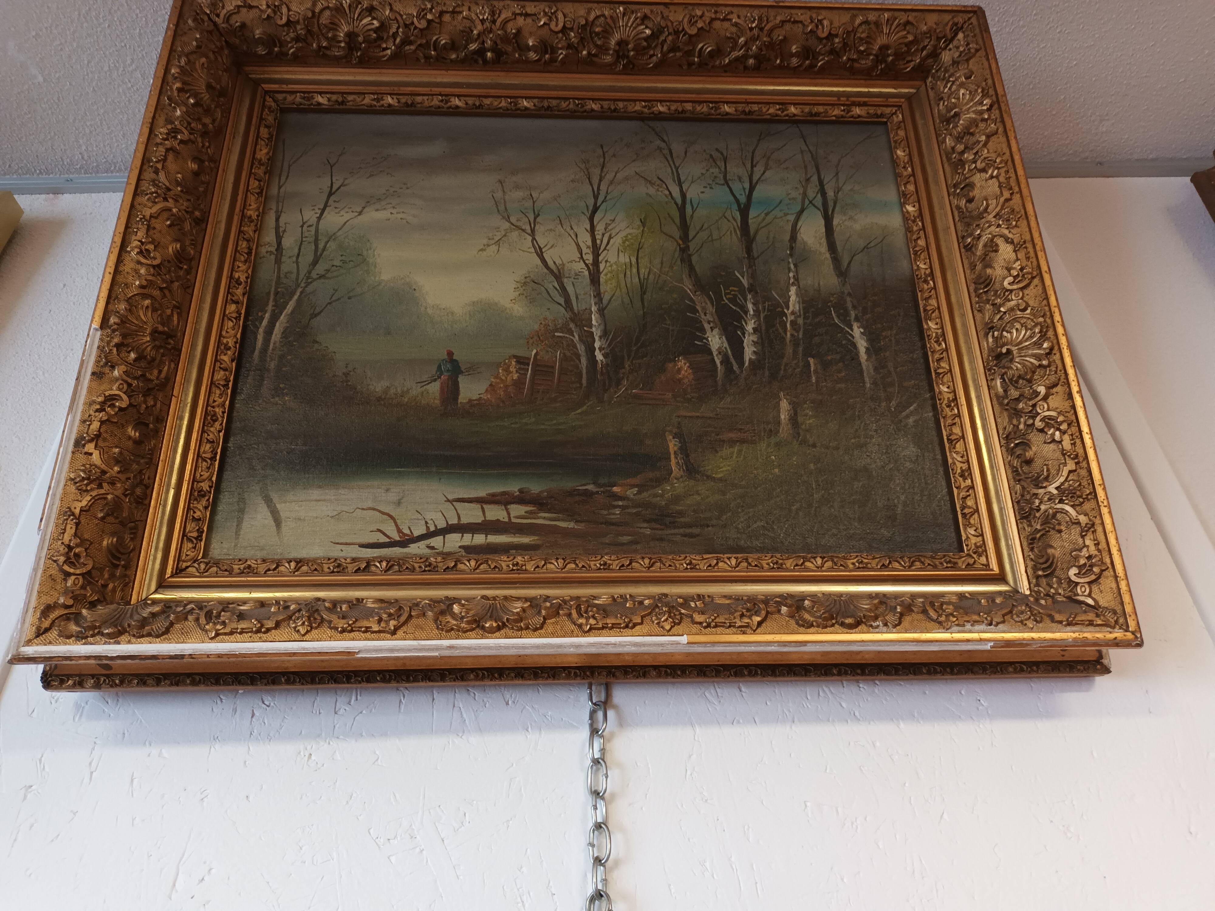 Tableau sous bois XIX ème