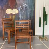 4 René Gabriel stackable chairs