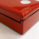 Coffret en bois laqué rouge et décor nacre