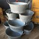 bassine en zinc Zinc Oval Basin Tub Bucket