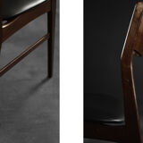 Vintage Mid-Century Scandinavian Modern Dining Chairs in Beech and Rosewood, 1960s, Set of 4