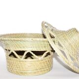 Handmade natural fibre basket