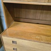 Étagère/bibliothèque/vitrine vintage en bois