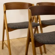 Set de 4 chaises modèle 1255 de Kjaernulf, années 60