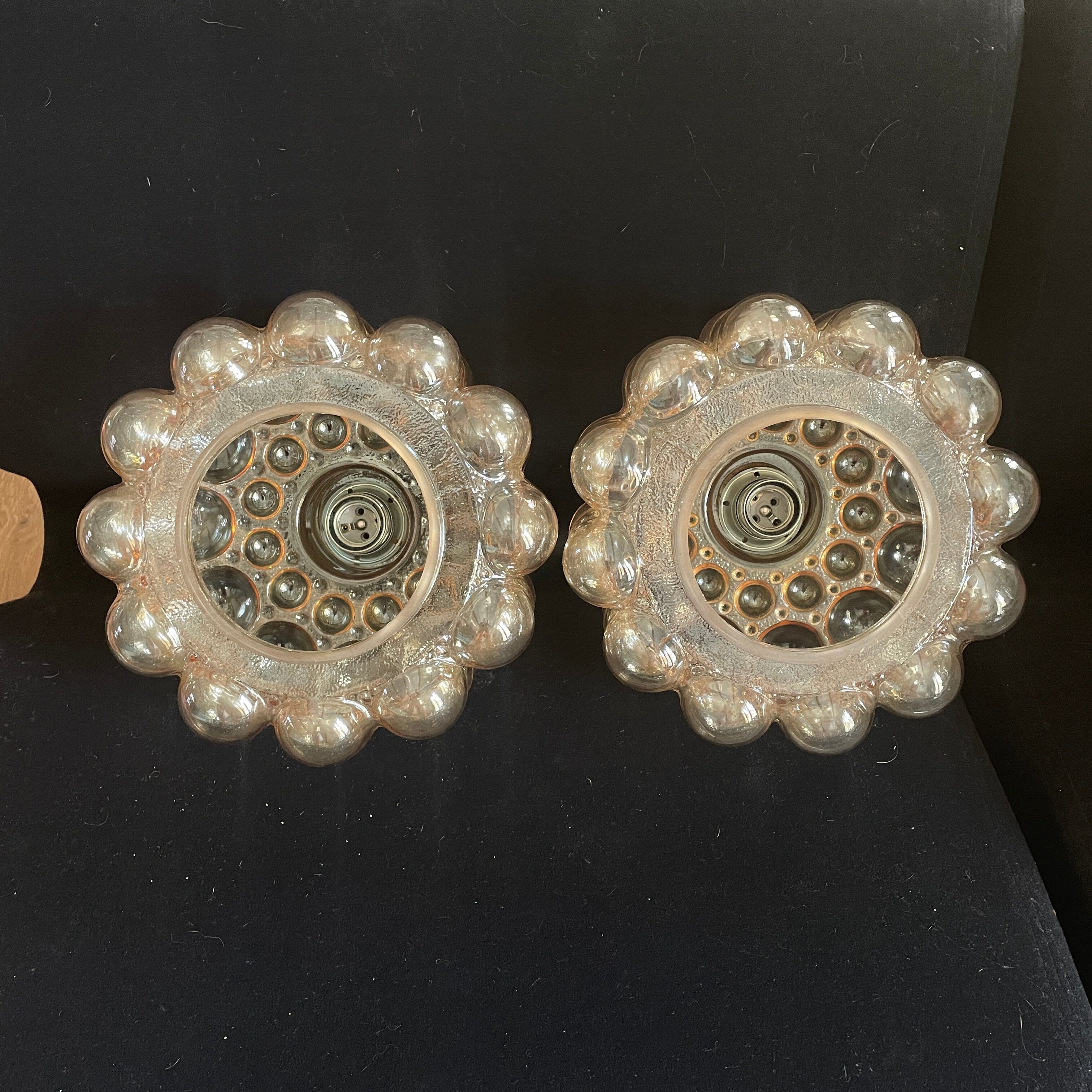 suspension bubble Helena Tynell Limburg glass lamp 1970 design