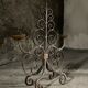 Pair of French wrought iron candelabra from the 19th century.
