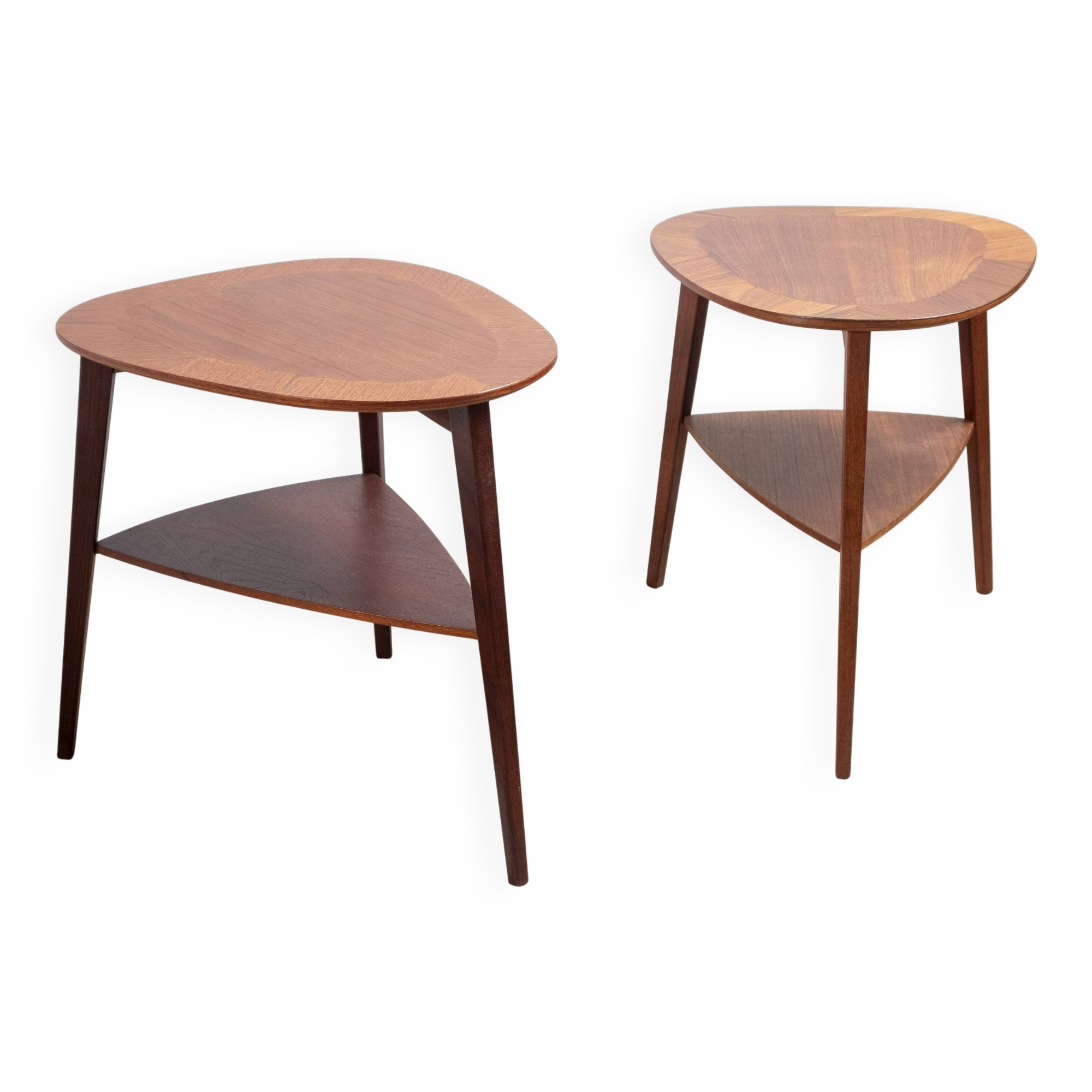 2 tables d'appoint Holger Georg Jensen en teck, Kubus, années 1960, Danemark