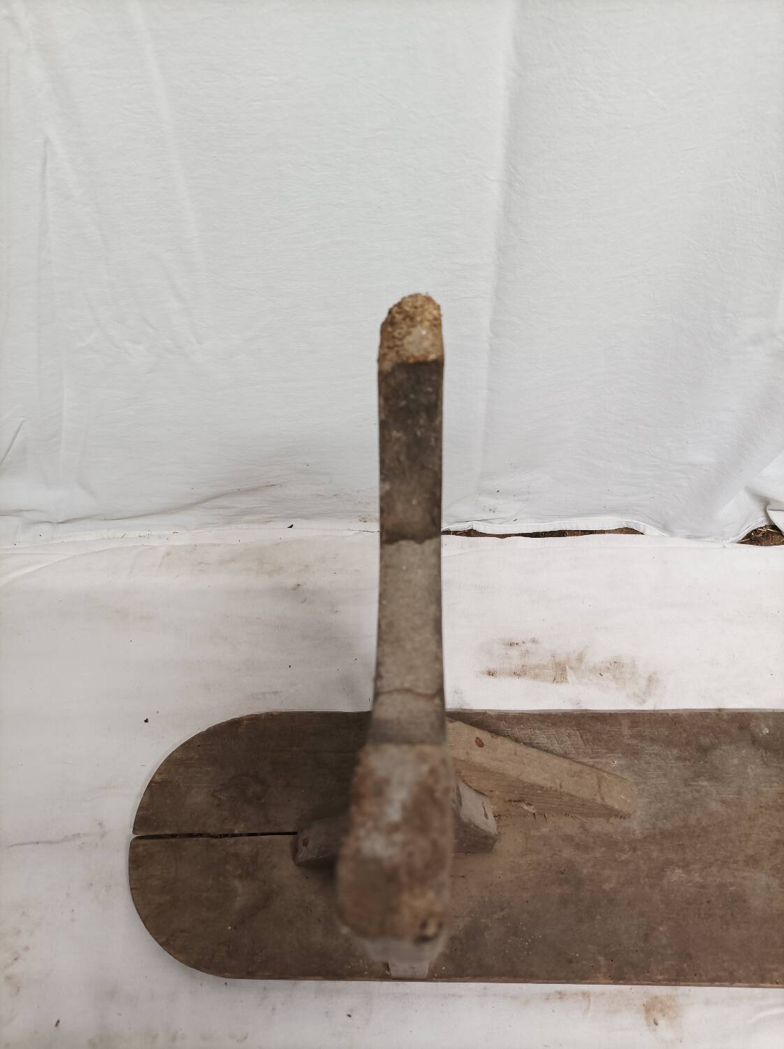 Old wooden farm bench