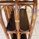 Vintage two-tier bamboo and rattan shelf with storage, Circa 1960