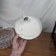 Vintage 60s Woven Glass Modernist Wall or Ceiling Light