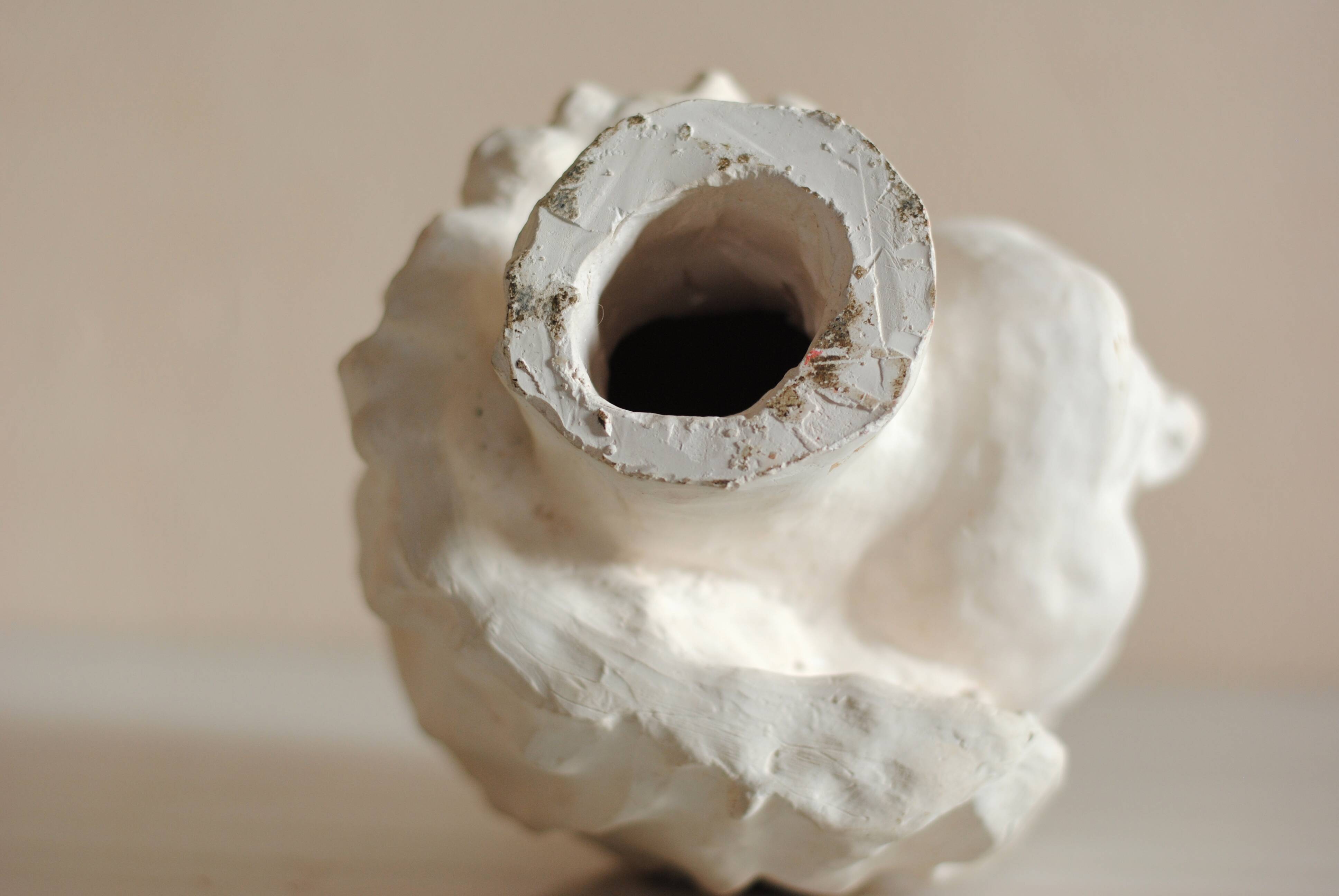 Plaster head sculpture