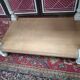 Console in oak painted cream white, natural wood trays