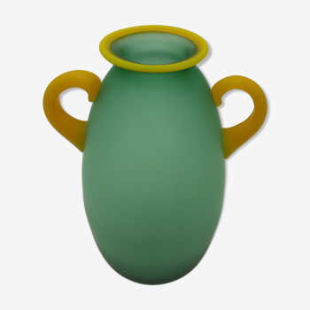 Large Murano matte glass vase