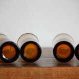 4 amber glasses with orangeade