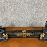 Fireplace bar named "gallery fires" Empire period in cast iron and bronze