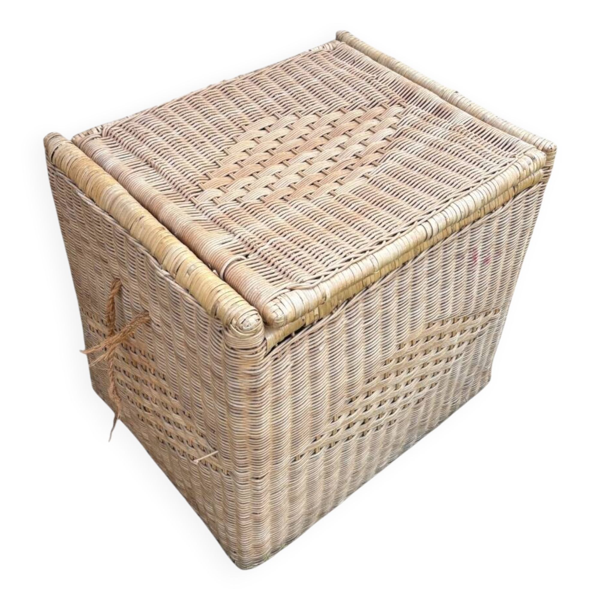 Vintage rattan and wicker trunk, chest