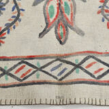 4x6 neutral handmade anatolian turkish rug,	115c192cm