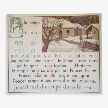 Rossignol school poster reading board – pheasant / snow