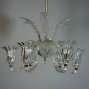 Venetian Art Deco chandelier made of Murano glass, circa 1930.