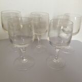 Set of 5 glass