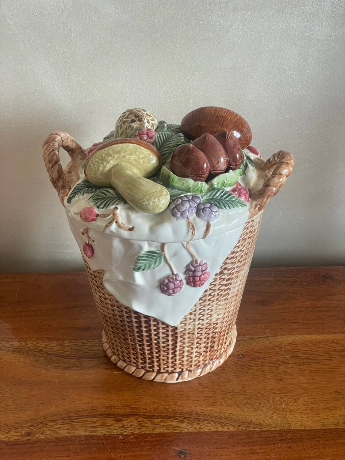 Candy jar with autumn decor