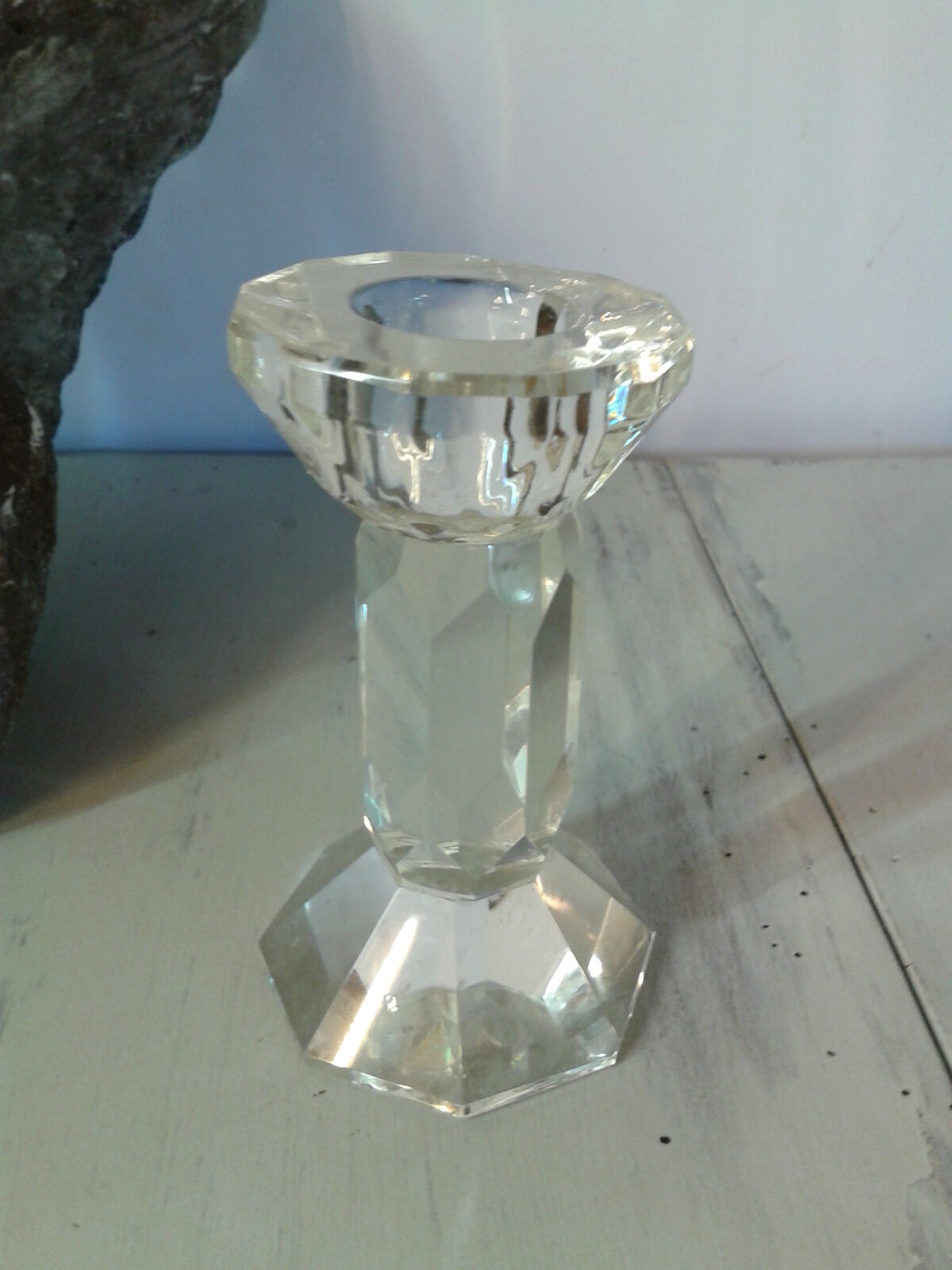 Glass candlestick