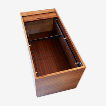 Zippered desk box for vertical filing