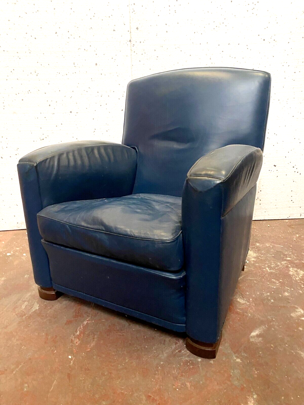 Art deco style leather armchair