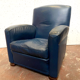 Art deco style leather armchair