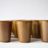Set of 36 Digoin sandstone cups