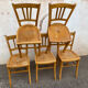 Set de 5 chaises bistrot jaune