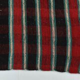 7x10 Kilim Red & Green Striped  Kilim Rug, 202x312Cm