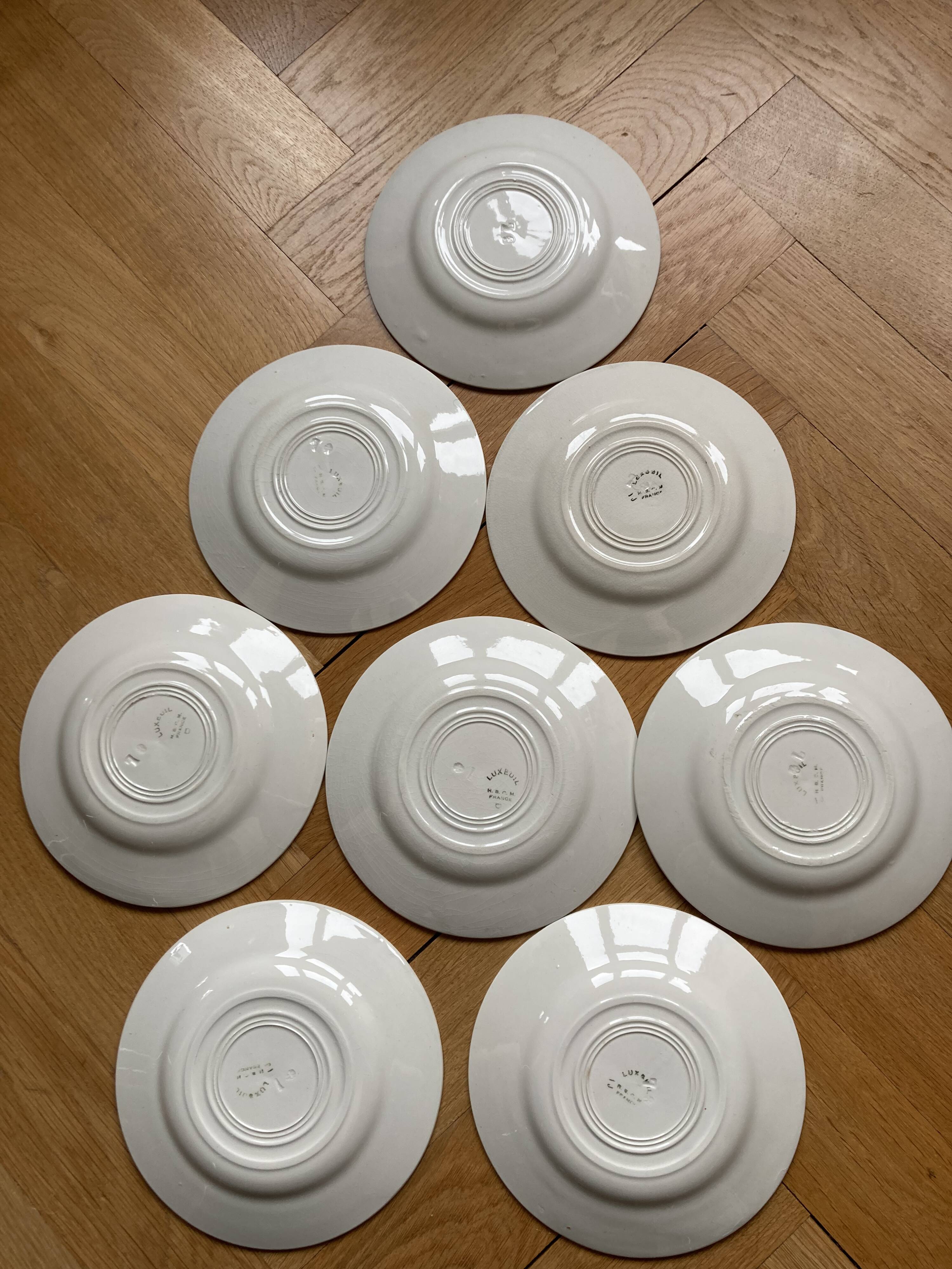 Luxury dessert plates poppies Luxeuil hbcm