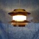 Chocolate coloured pendant by Carl Thore for Granhaga Metallindustri. 1970's