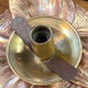 Table lamp, rose gold foliage