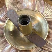 Lampe à poser, feuillage  en bronze rosé