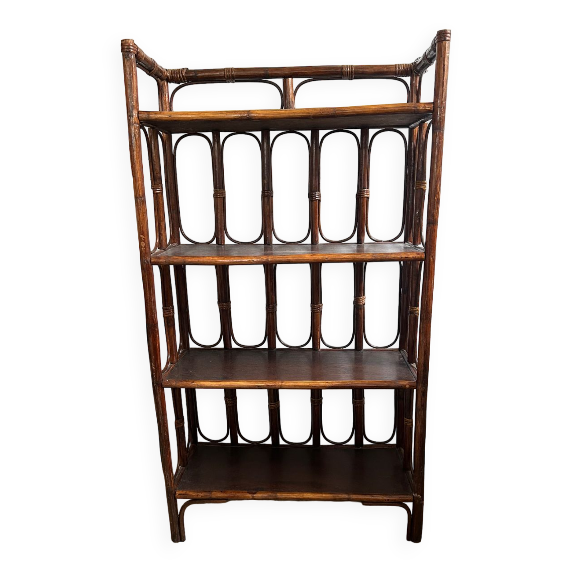 Vintage rattan shelf