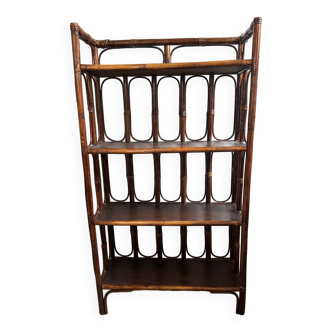 Vintage rattan shelf