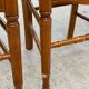 6 vintage dining room chairs in solid wood and gray fabric