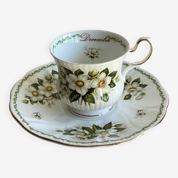 Tasse et sous tasse porcelaine fine anglaise - vintage